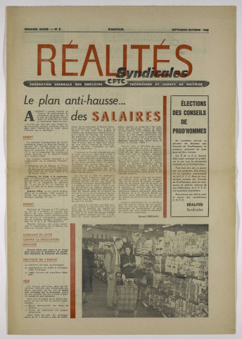 Réalités syndicales n°2 de septembre 1963