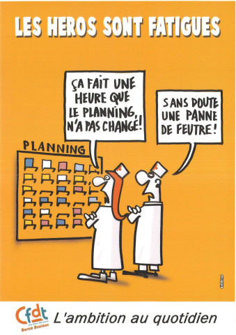 ça fait une heure que le planning n'a pas changé ! Sans doute une panne de feutre !