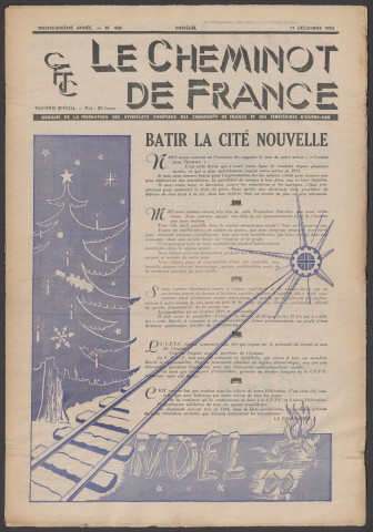 Cheminot de France n°429, décembre 1953