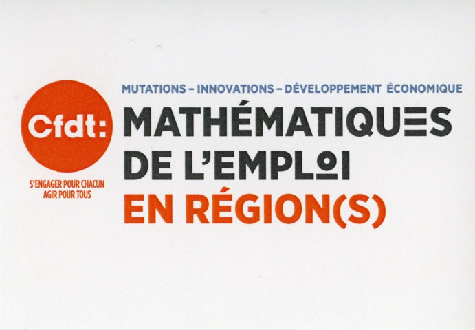[Autocollant blanc "Mathématiques de l'emploi en région(s)"]