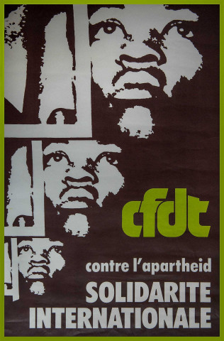 CFDT contre l'apartheid. Solidarité internationale.