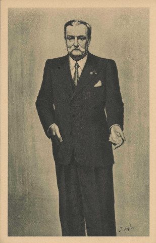 Jules Zirnheld, président de la CFTC (peinture de J.[acques] Kaplan).