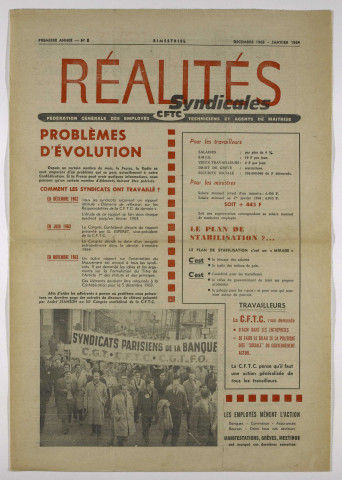 Réalités syndicales n°3 de décembre 1963