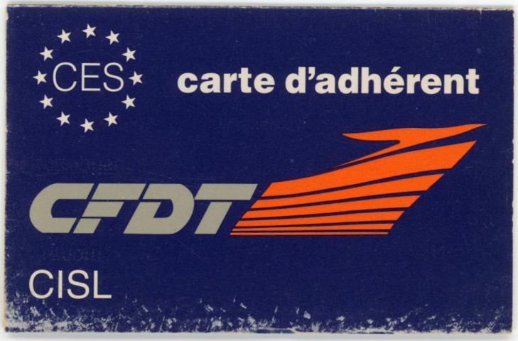 [Carte d'adhérent CFDT bleue]