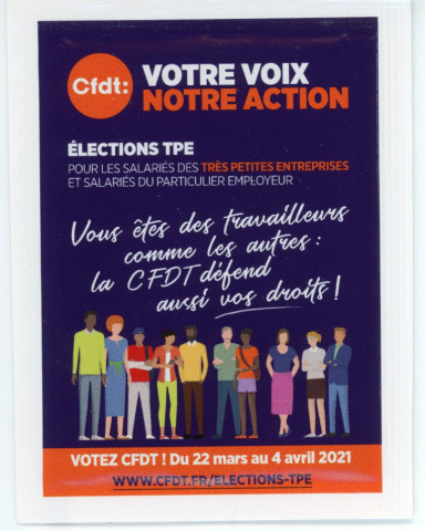 [Sachet de mélange de fleurs mellifères : [Recto] Votre choix. Notre action... [Verso] Elles produisent du bon pollen pour faire du bon miel !...]