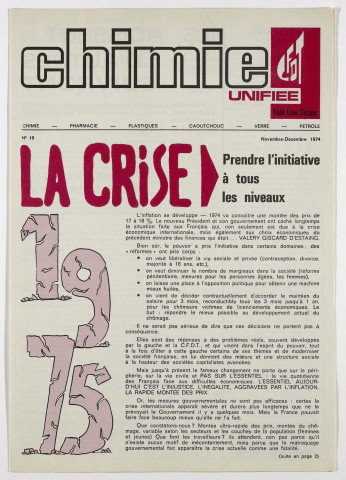 Chimie unifiée n°19 de novembre 1974