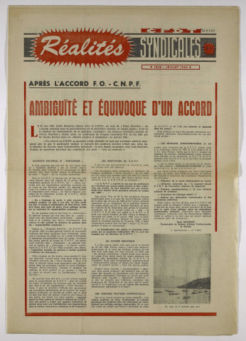 Réalités syndicales n°9 de juin 1965