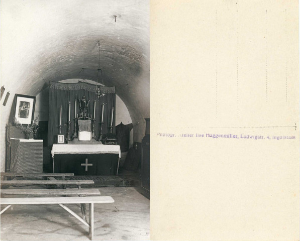 [Vue d'une chapelle privée, en sous-sol]