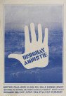 Uruguay, amnistie. Meeting, gala, jeudi 14 juin, 20 h. salle Eugène Henaff (Bourse du travail de Paris) 29 Bd. Du Temple Paris 75003. Organisé par CGT, CFDT, FEN et la CNT d'Uruguay [Convention nationale des travailleurs de l'Uruguay].