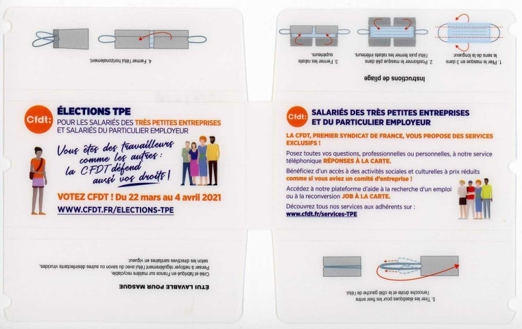 [Étui lavable blanc pour masque à monter]