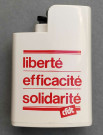 [Briquet blanc "liberté, efficacité, solidarité" logo CFDT]