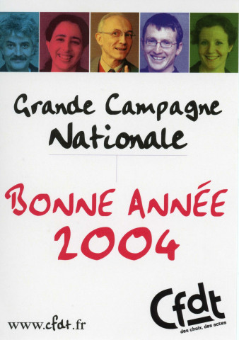 [Autocollant blanc "Grande campagne nationale Bonne année 2004"]