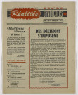 Réalités syndicales n°11 de janvier 1966