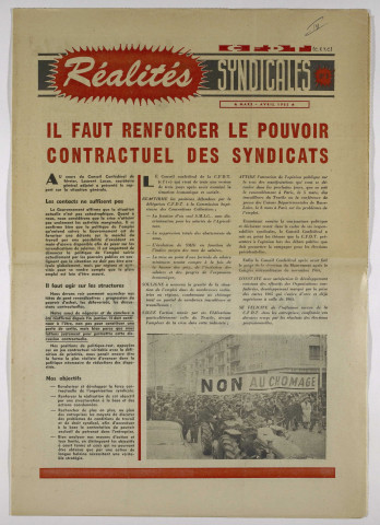 Réalités syndicales n°8 de mars 1965