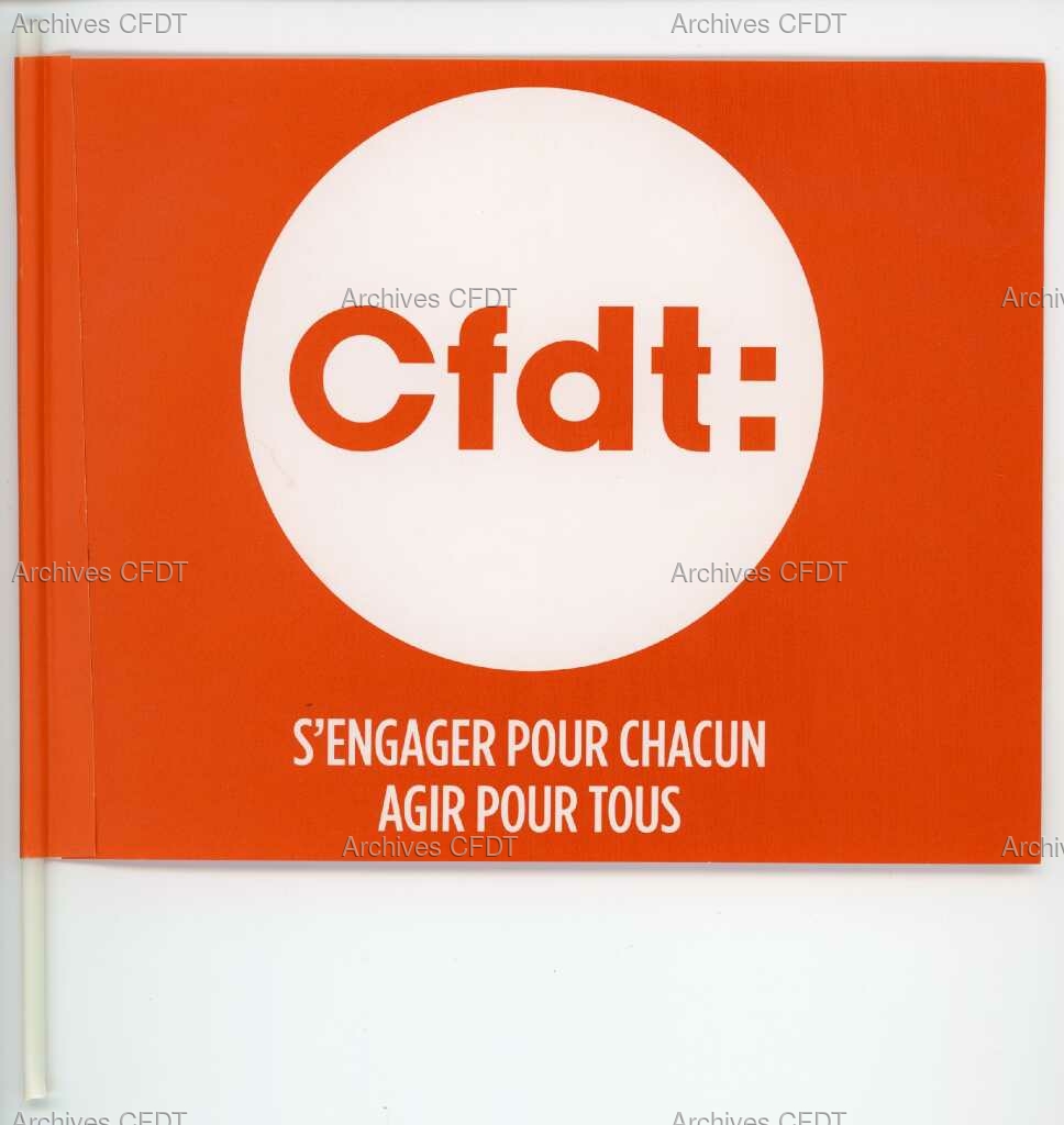 Ressource «[Drapeau orange : [Recto] logo CFDT blanc, [Verso] vie...