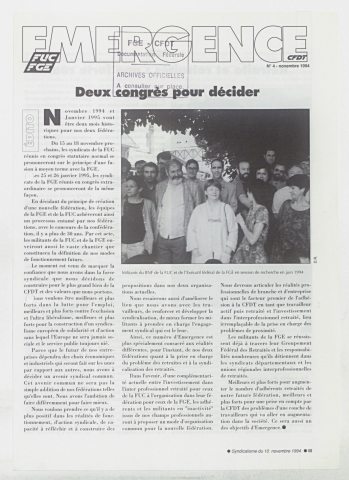 Emergence n°5 de novembre 1994