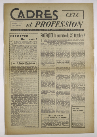 n°114 d'octobre 1957