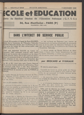 n°130, 7 décembre 1953