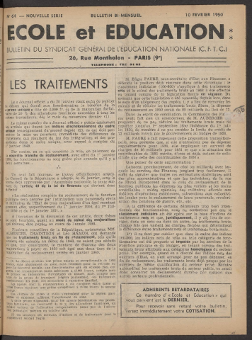 n°64, 10 février 1950