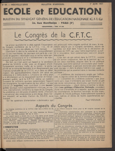 n°89, 1 juin 1951