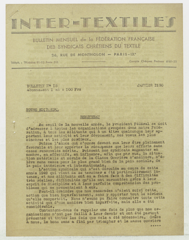 n°18, janvier 1950