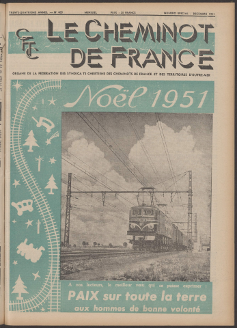 Cheminot de France n°(406), décembre 1951