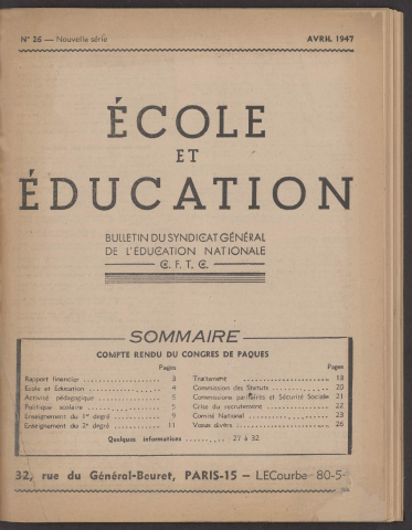 n°26, avril 1947