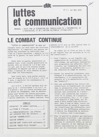 n°3 de mai 1978