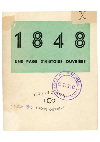 1848 : une page d'histoire ouvrière
