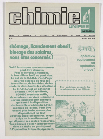 Chimie unifiée n°21 de mars 1975