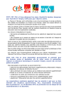 CFDT, CGT [Confédération générale du travail], FSU [Fédération syndicale unitaire] et UNSA [Union nationale des syndicats autonomes] dénoncent les plans d'austérité injustes, dangereux pour l'activité et l'emploi, inefficaces pour réduire la dette... Les organisations syndicales appellent tous les salariés à agir pour se faire entendre des décideurs (gouvernement, élus, responsables d'entreprise) dans la période du 1er au 15 décembre 2011, en particulier lors du temps fort de rassemblements le 13 décembre.