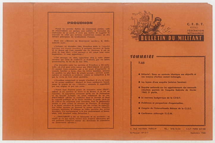 n°7-95 ou n°217, septembre 1965