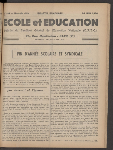 n°141, 24 juin 1954