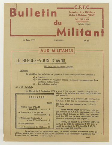 n°42, 25 mars 1955