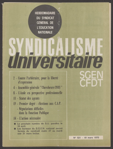 n°521, 19 mars 1970