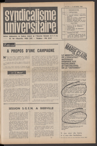 n°275, 3 octobre 1962