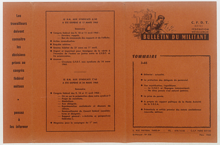 n°3-65 ou n°208, mars 1965