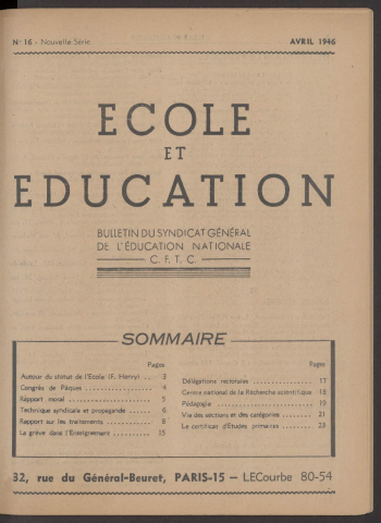 n°16, avril 1946