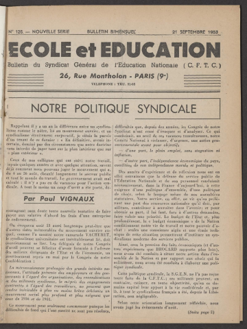 n°125, 21 septembre 1953