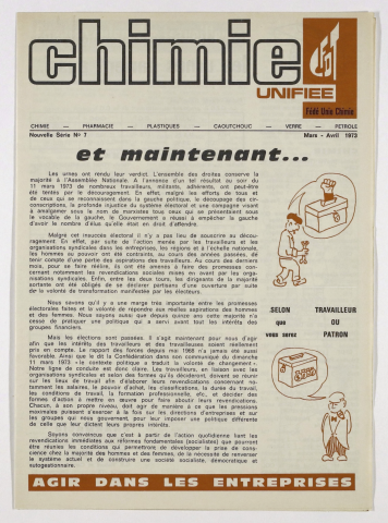 Chimie unifiée n°7 de mars 1973