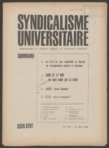 n°397, 12 mai 1966