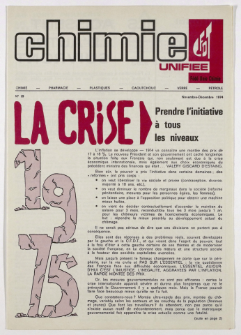 Chimie unifiée n°19 de novembre 1974