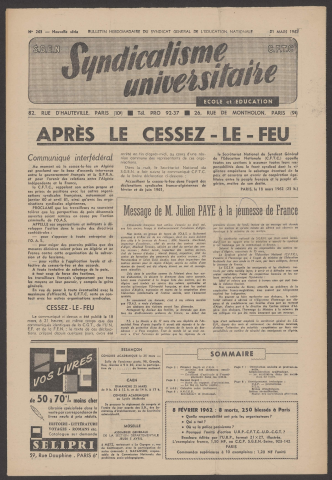 n°263, 21 mars 1962