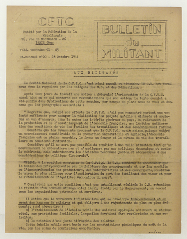 n°20, 20 octobre 1948