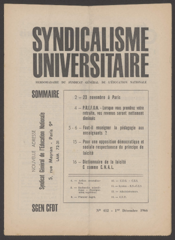 n°412, 1 décembre 1966