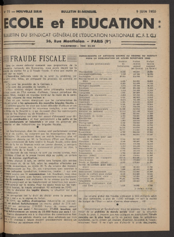 n°71, 9 juin 1950