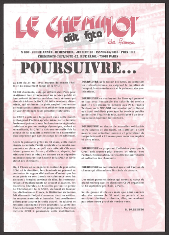 n°830, juillet 1995
