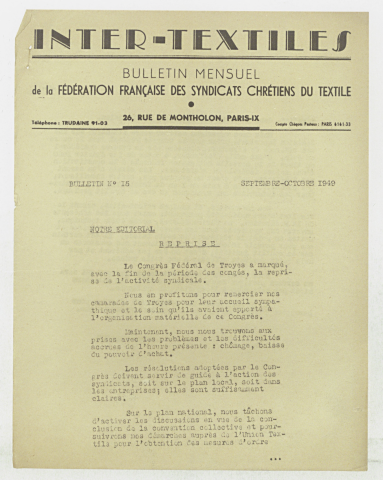 n°15, septembre 1949