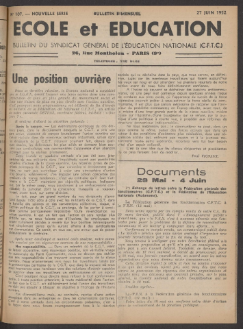 n°107, 27 juin 1952