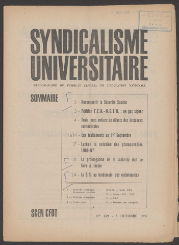 n°439, 5 octobre 1967
